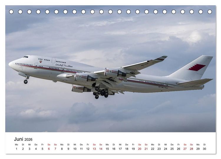 Produktbild: Boeing 747 Kalender (Tischkalender 2026 DIN A5 quer), CALVENDO Monatskalender