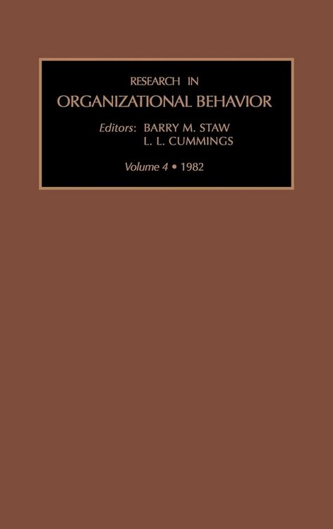 Produktbild: Research in Organizational Behavior