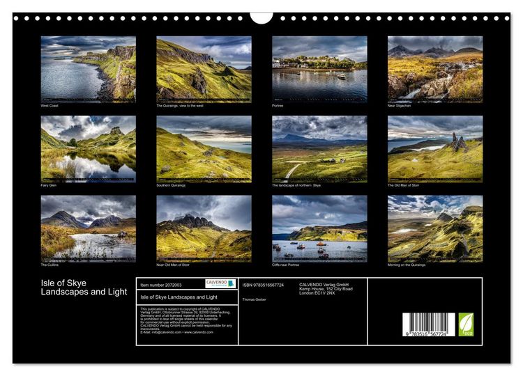 Produktbild: Isle of Skye Landscapes and Light (Wall Calendar 2026 DIN A3 landscape), CALVENDO 12 Month Wall Calendar