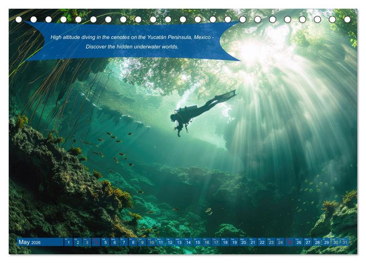 Produktbild: Crazy ideas for adventure enthusiasts (Desk Calendar 2026 DIN A5 landscape), CALVENDO 12 Month DeskCalendar