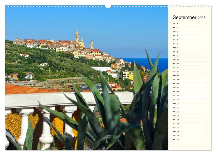 Produktbild: Ligurien - Berge und Meer (Wandkalender 2026 DIN A2 quer), CALVENDO Monatskalender