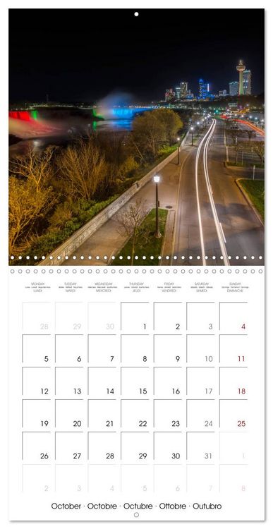 Produktbild: NIAGARA FALLS Idyllic impressions by day and night (Wall Calendar 2026 12 &times; 12 Inch) CALVENDO 12 Month Wall Calendar