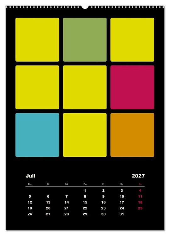 Produktbild: Fotokalender FARBFL&Auml;CHEN (hochwertiger Premium Wandkalender 2027 DIN A2 hoch), Kunstdruck in Hochglanz