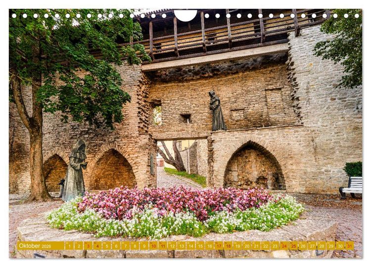 Produktbild: T&uuml;ren-Tore-Tallinn, Stadt mit m&auml;rchenhafter Atmosph&auml;re und Charme (Wandkalender 2026 DIN A4 quer), CALVENDO Monatskalender