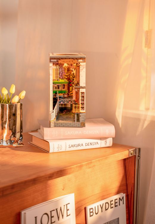 Book Nook DIY Bücherecke Sakura Densya