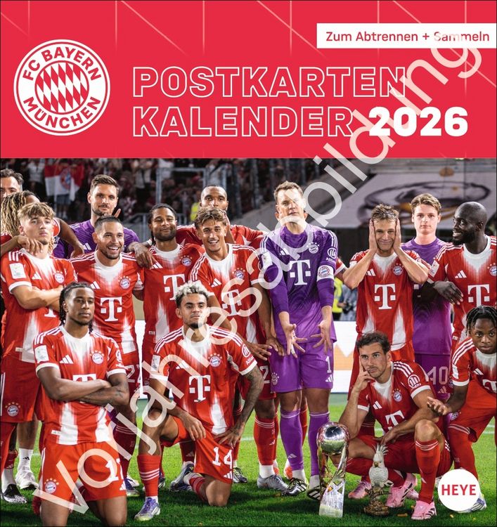 Produktbild: FC Bayern M&uuml;nchen Postkartenkalender 2027