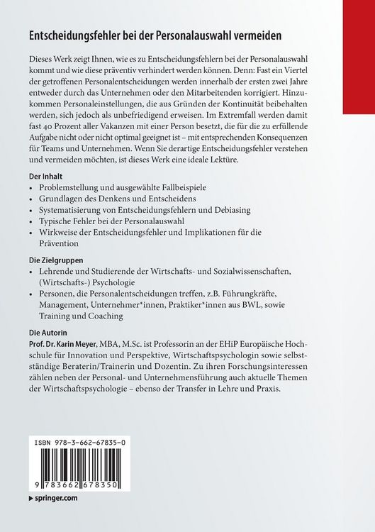 Produktbild: Entscheidungsfehler bei der Personalauswahl vermeiden
