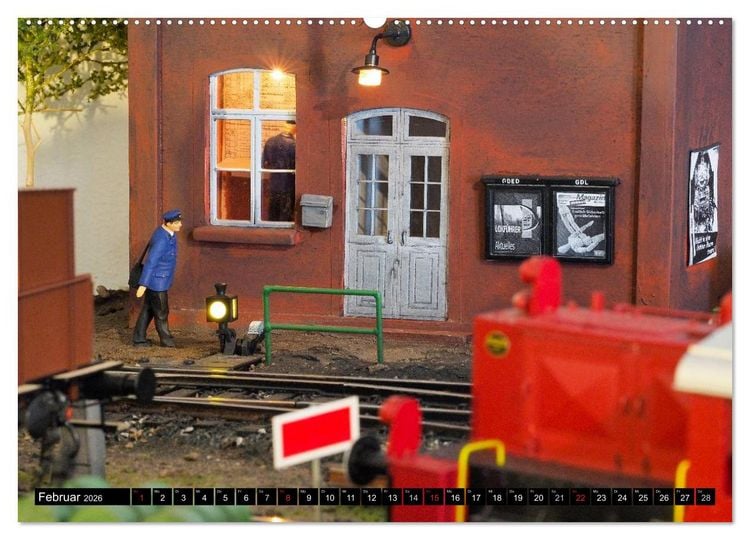 Produktbild: Kleine Bahnwelt in Spur 1 (hochwertiger Premium Wandkalender 2026 DIN A2 quer), Kunstdruck in Hochglanz