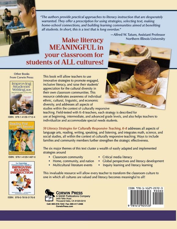 Produktbild: 50 Literacy Strategies for Culturally Responsive Teaching, K-8