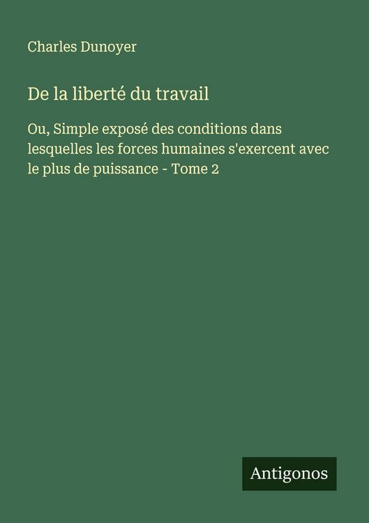 Produktbild: De la libert&eacute; du travail