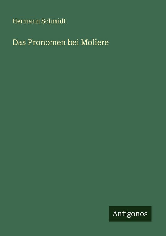 Produktbild: Das Pronomen bei Moliere