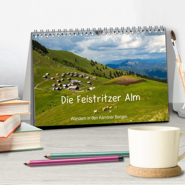 Produktbild: Die Feistritzer Alm - Wandern in den K&auml;rntner Bergen (Tischkalender 2026 DIN A5 quer), CALVENDO Monatskalender