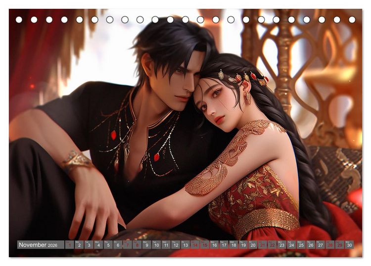 Produktbild: Magic Manga Love (Desk Calendar 2026 DIN A5 landscape), CALVENDO 12 Month DeskCalendar