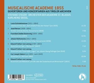 Produktbild: Musicalische Academie 1855-Ouvert&uuml;ren und Konzerte