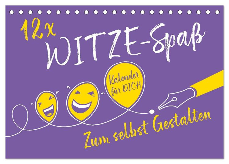 Produktbild: 12 x WITZE-Spa&szlig; - Bastelkalender (Tischkalender 2026 DIN A5 quer), CALVENDO Monatskalender