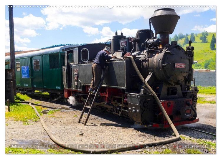 Produktbild: Waldbahnen in Rum&auml;nien - Die letzten Mocanitas (hochwertiger Premium Wandkalender 2026 DIN A2 quer), Kunstdruck in Hochglanz