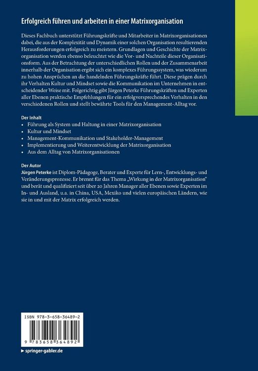 Produktbild: Erfolgreich f&uuml;hren und arbeiten in einer Matrixorganisation