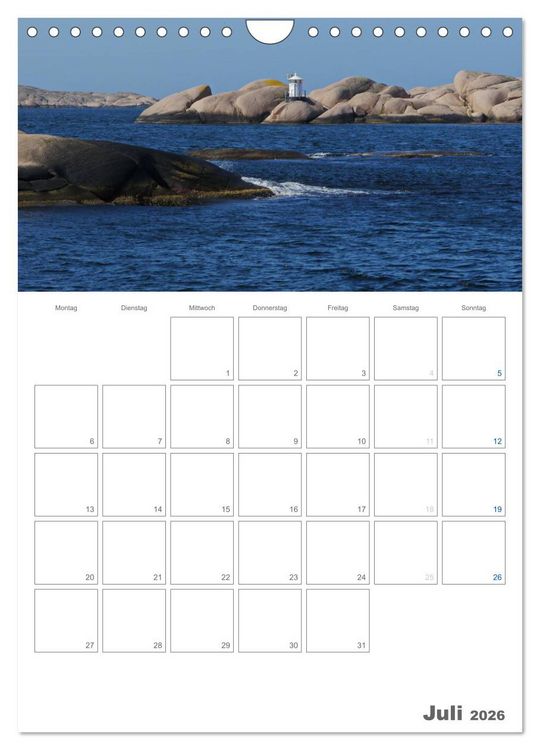 Produktbild: Typisch Schwedisch Bohusl&auml;n (Wandkalender 2026 DIN A4 hoch), CALVENDO Monatskalender