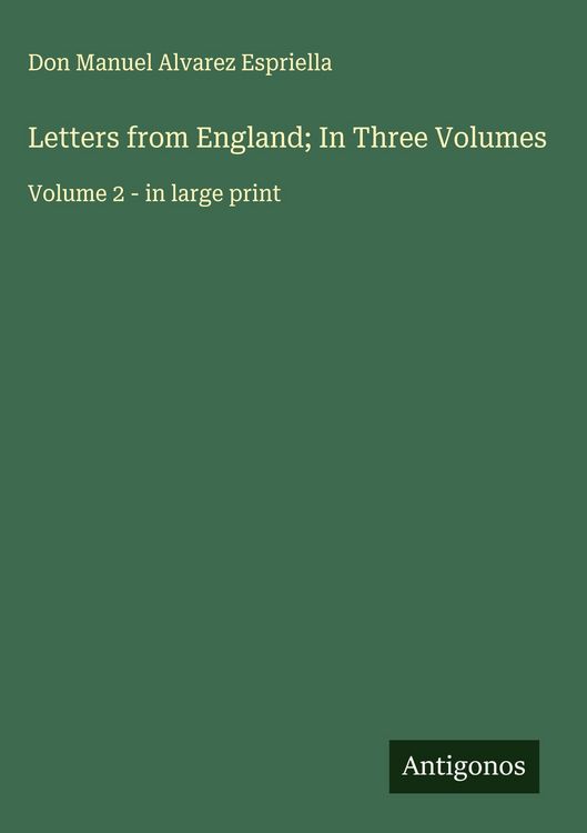 Produktbild: Letters from England; In Three Volumes