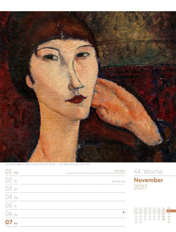 Produktbild: Kunstwelt Wochenplaner Kalender 2027 | Impressionismus und Klassische Moderne