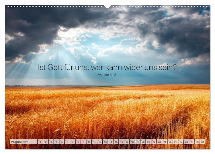 Produktbild: Psalmen und Bibelverse - Himmlische Botschaften (hochwertiger Premium Wandkalender 2026 DIN A2 quer), Kunstdruck in Hochglanz