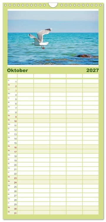 Produktbild: Familienplaner 2027 - Ostseebad K&uuml;hlungsborn. Erholung mit allen Sinnen mit 5 Spalten (Wandkalender, 21 x 45 cm) CALVENDO