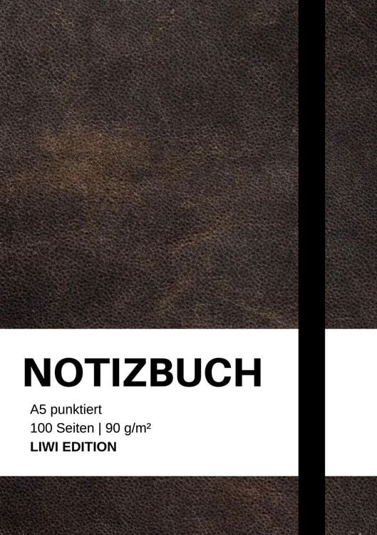 Produktbild: Notizbuch A5 punktiert - 100 Seiten 90g/m&sup2; - Soft Cover Schwarz - Papier