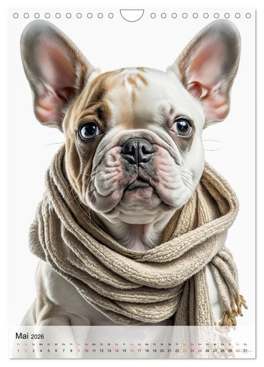 Produktbild: Franz&ouml;sische Bulldogge - ein Hund f&uuml;r die Familie (Wandkalender 2026 DIN A4 hoch), CALVENDO Monatskalender