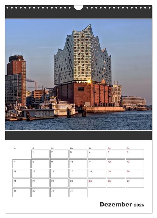Produktbild: Wahrzeichen Elphi (Wandkalender 2026 DIN A3 hoch), CALVENDO Monatskalender