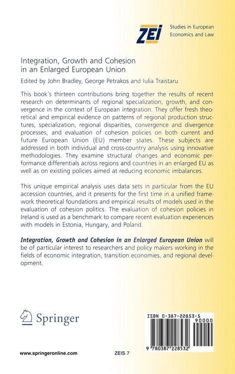 Produktbild: Integration, Growth, and Cohesion in an Enlarged European Union