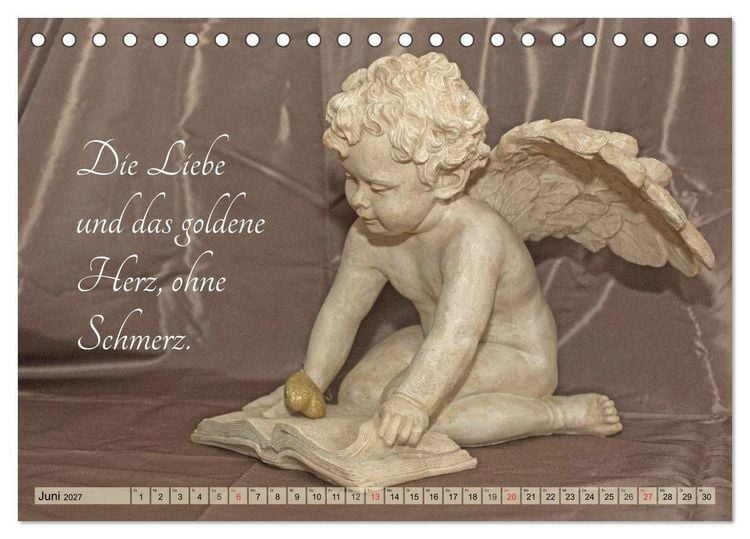 Produktbild: Engel - Die Worte der Liebe (Tischkalender 2027 DIN A5 quer), CALVENDO Monatskalender
