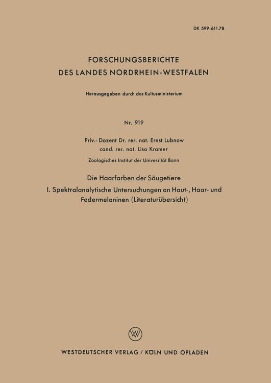 Produktbild: Die Haarfarben der S&auml;ugetiere