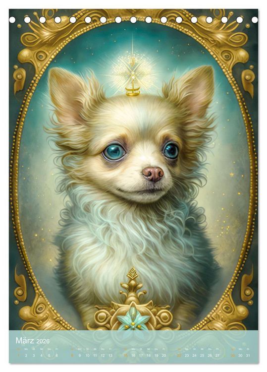 Produktbild: Tiere im Tarot Stil (Tischkalender 2026 DIN A5 hoch), CALVENDO Monatskalender