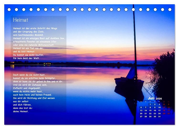Produktbild: Lichtblicke f&uuml;r Auge und Seele - Der Kalender (Tischkalender 2026 DIN A5 quer), CALVENDO Monatskalender