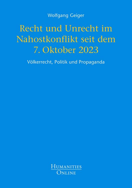 Produktbild: Recht und Unrecht im Nahostkonflikt seit dem 7. Oktober 2023