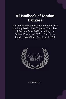 Produktbild: A Handbook of London Bankers