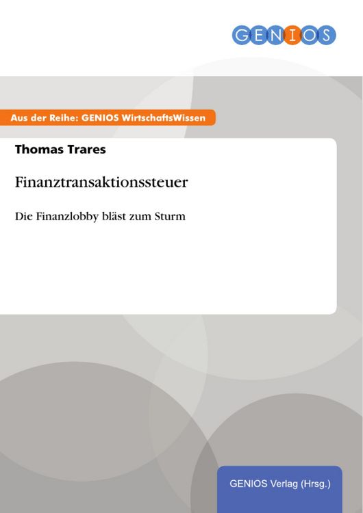 Produktbild: Finanztransaktionssteuer
