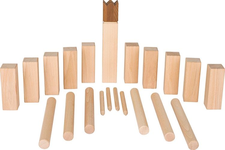 Produktbild: Goki 56686 - Wikingerspiel Kubb, im Baumwollbeutel, goki nature