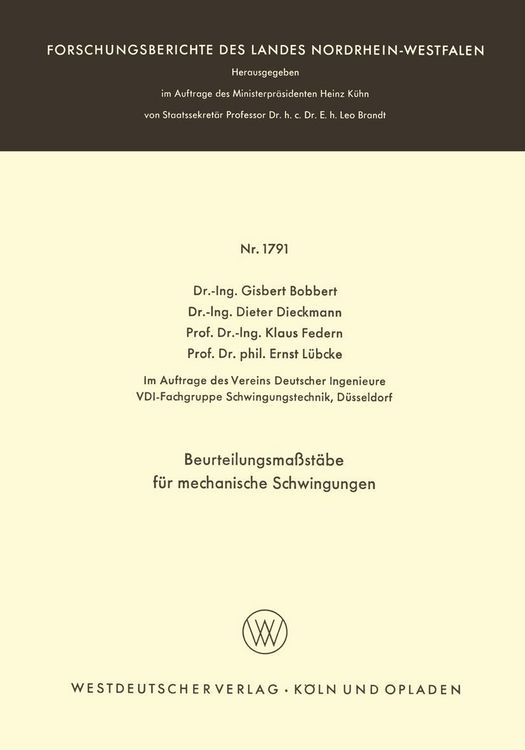 Produktbild: Beurteilungsma&szlig;st&auml;be f&uuml;r mechanische Schwingungen