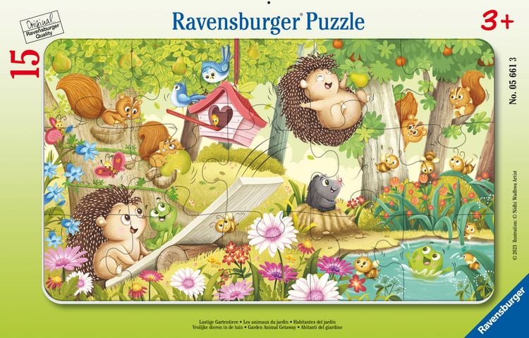 Produktbild: Kinderpuzzle 15 Teile - Lustige Gartentiere