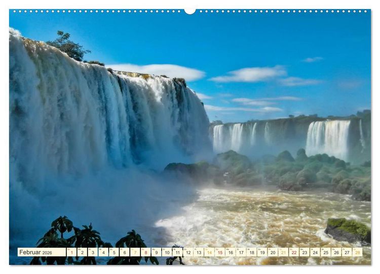Produktbild: Iguazu Wasserf&auml;lle - S&uuml;damerika (hochwertiger Premium Wandkalender 2026 DIN A2 quer), Kunstdruck in Hochglanz