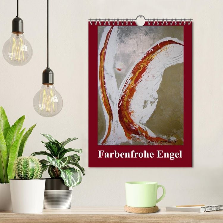 Produktbild: Farbenfrohe Engel (Wandkalender 2026 DIN A4 hoch), CALVENDO Monatskalender