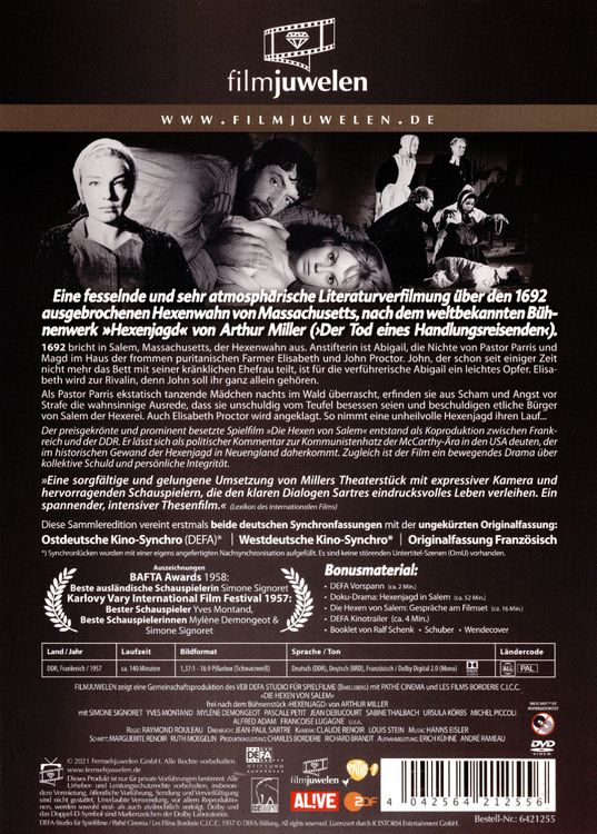 Produktbild: Die Hexen von Salem (Hexenjagd) (inkl. DEFA-Synchronfassung) (Filmjuwelen)
