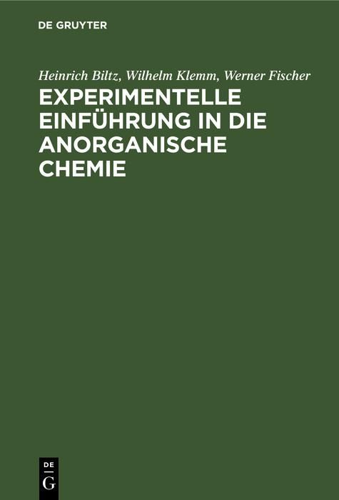 Produktbild: Experimentelle Einf&uuml;hrung in die anorganische Chemie