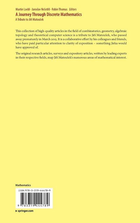 Produktbild: A Journey Through Discrete Mathematics
