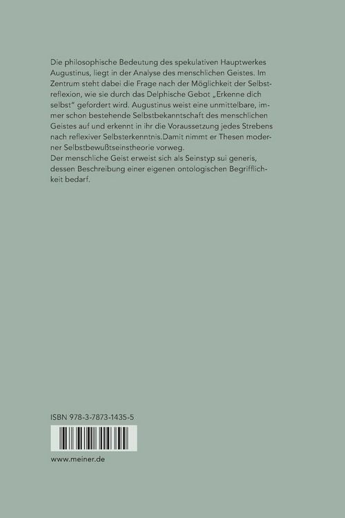 Produktbild: Die Struktur des menschlichen Geistes nach Augustinus