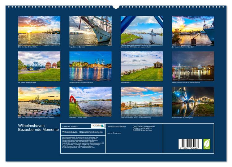 Produktbild: Wilhelmshaven - Bezaubernde Momente (hochwertiger Premium Wandkalender 2026 DIN A2 quer), Kunstdruck in Hochglanz