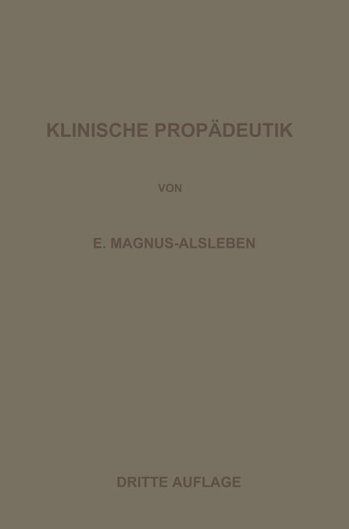 Produktbild: Vorlesungen &uuml;ber Klinische Prop&auml;deutik