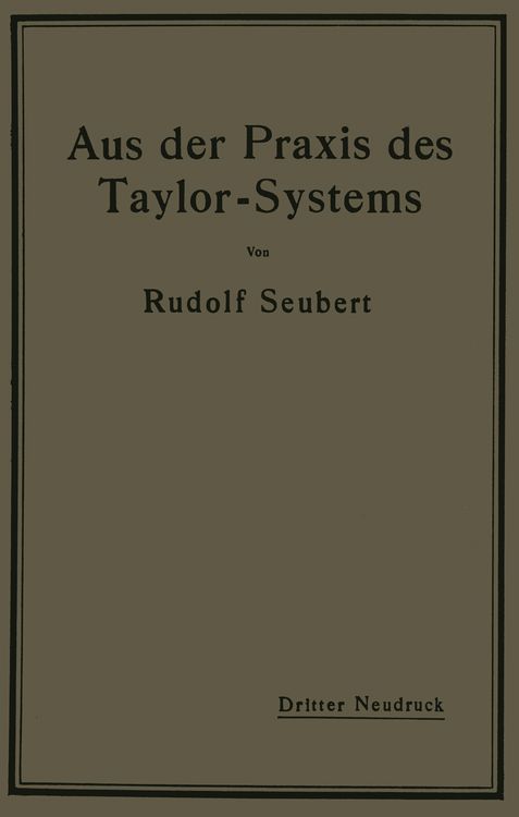 Produktbild: Aus der Praxis des Taylor-Systems