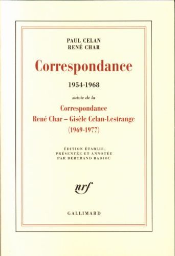 Produktbild: Correspondance Ren&eacute; Char - Paul Celan, 1954-1968